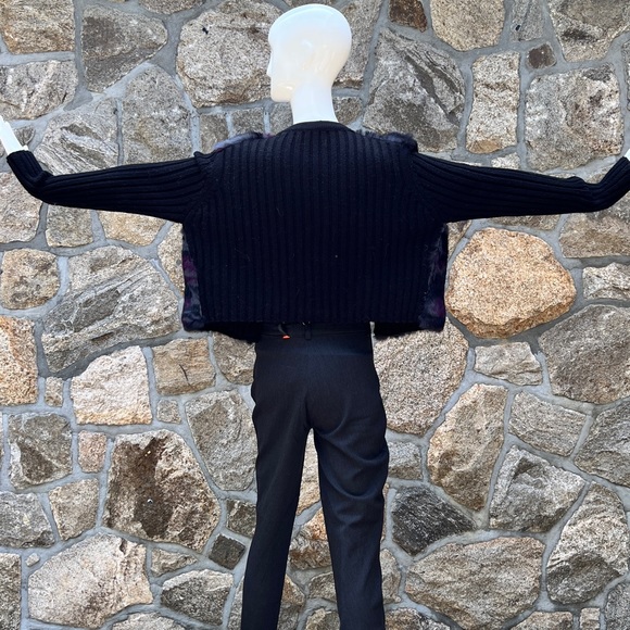 Jocelyn fur & knit wool sweater - Picture 4 of 6